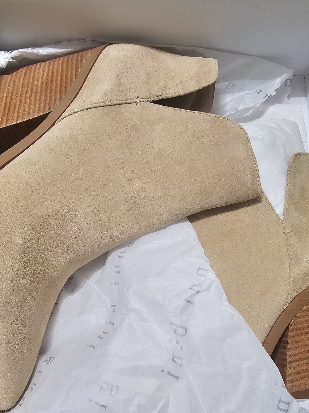 Gianni Bini Tan Suede Ankle Booties